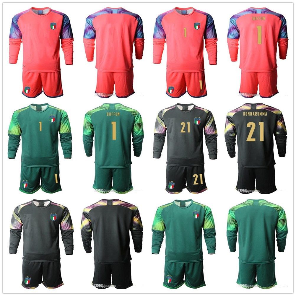 2020 2020 Italy Soccer Jersey Set #1 BUFFON #21 Donnarumma ...