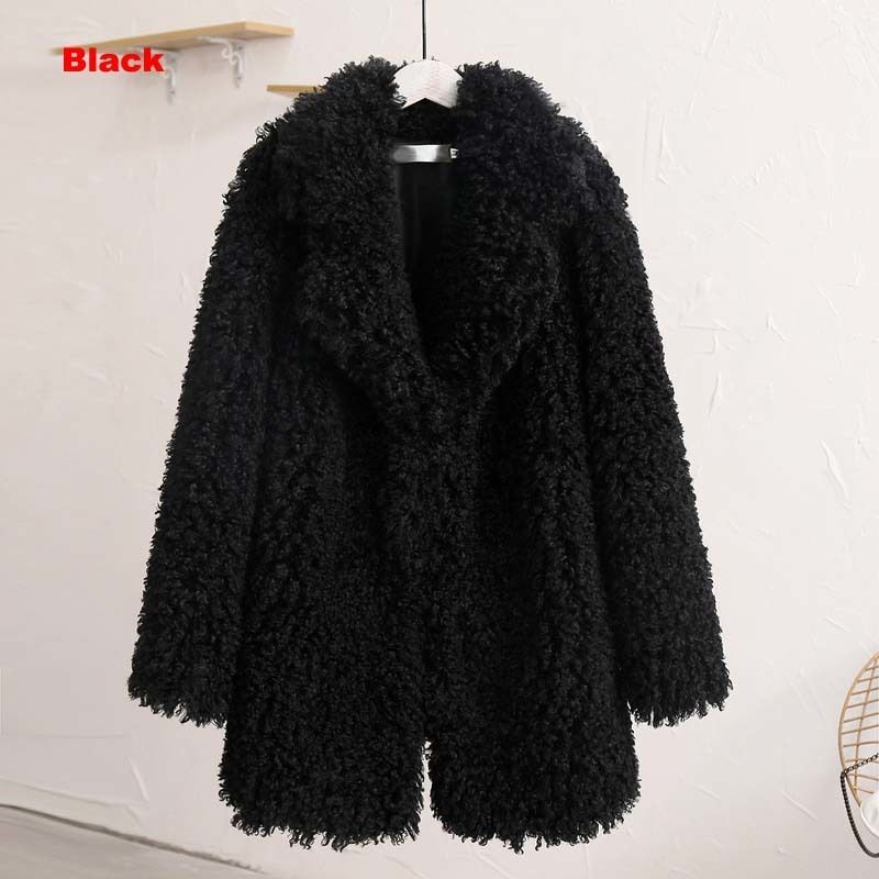 Black Faux Fur Coat