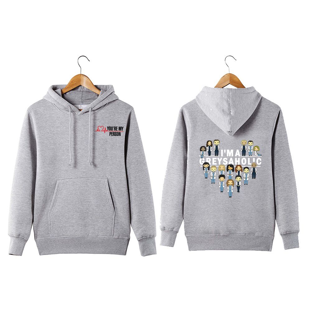 Compra Gris Anatomía Jersey Sudadera Sudaderas Sudorsshirt Grissaholic Eres  Mi Persona Con Capucha Frente Y Espalda Y1116 Barato | Entrega Rápida Y  Calidad | Es.Dhgate
