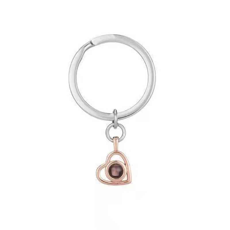 Titanium Steel Rose Gold Key Chain