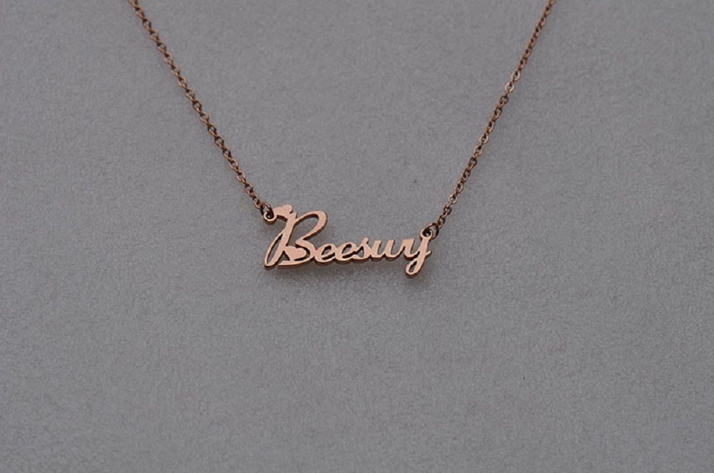 Tanisha Name Necklace Custom Nameplate 