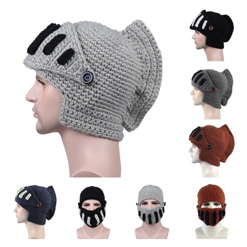 New Roman Knight Knitted Hat Winter 