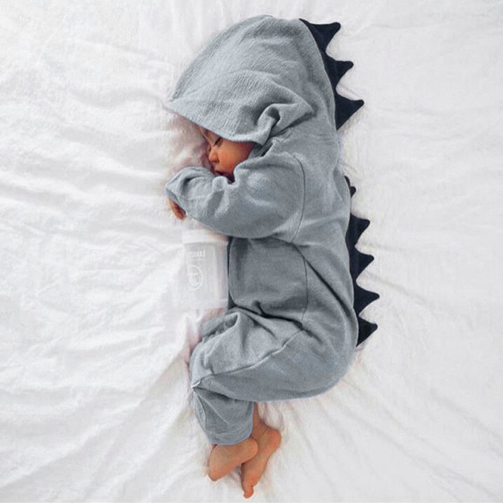 Infante Recém Nascido Roupas Kawaii Baby Boy Meninas Dinosaur Playsuit Com  Capuz De Algodão Manga Comprida Romper Macacão Infantil Conjuntos De  Inverno De $53,95