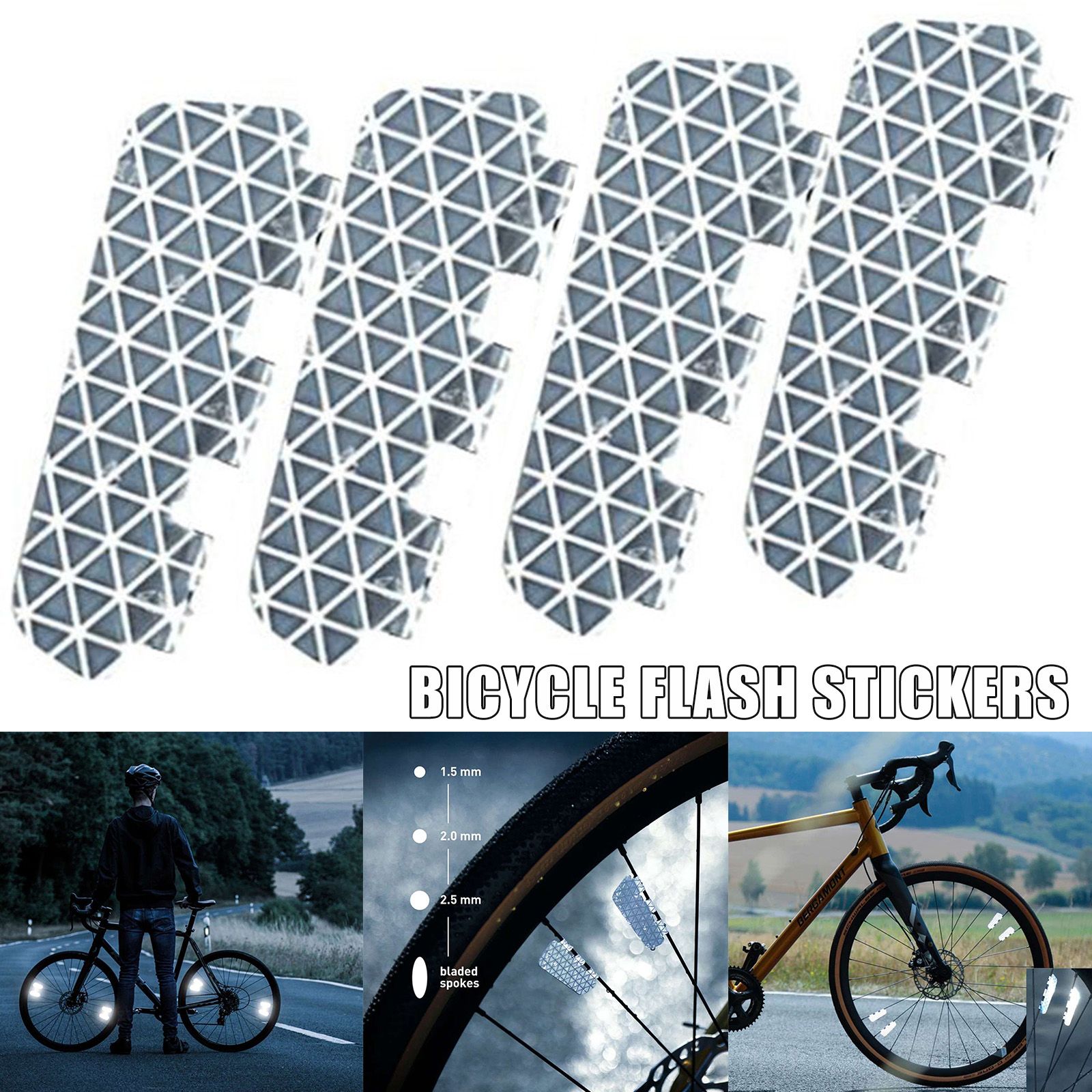 2021 4/Ride Safely With Style Bike Reflector No Drag Lightweight
