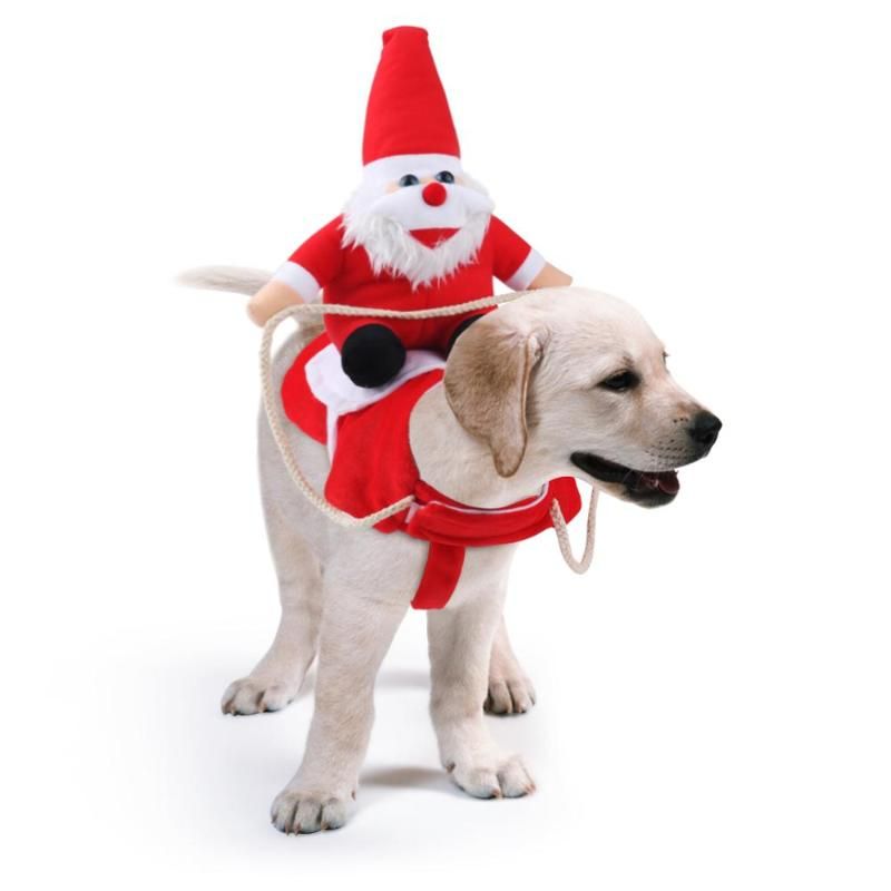 Actriz posición carbón Ropa para perros Ropa para mascotas de Navidad Papá Noel Montando un traje  de ciervo Traje