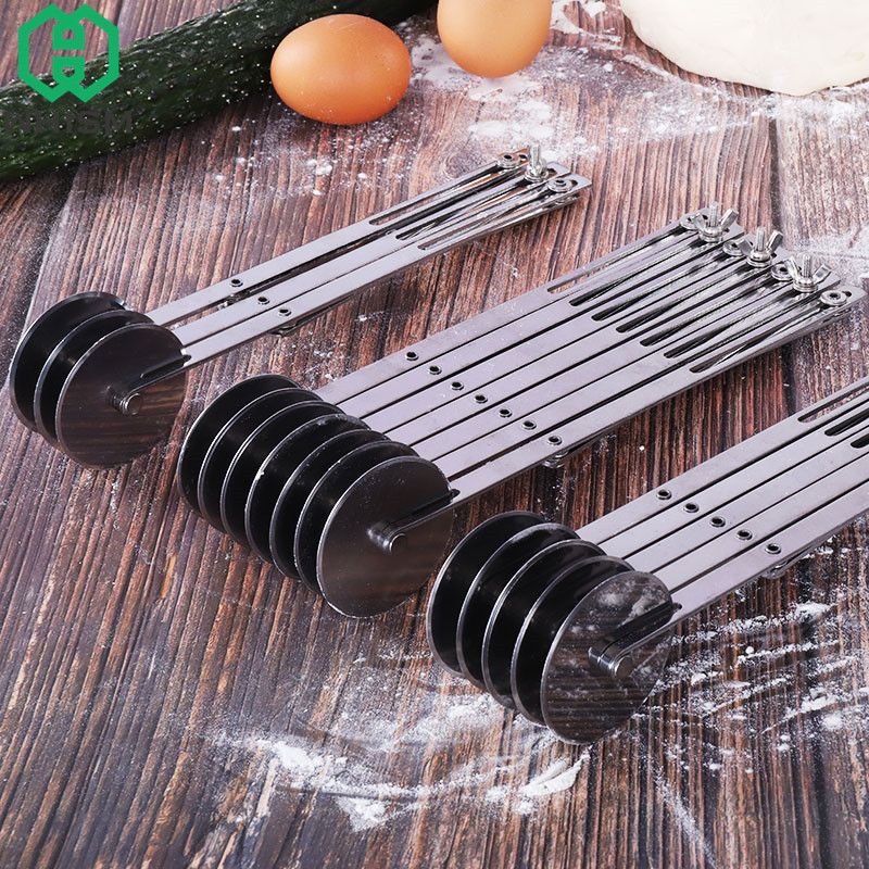 5 Wheel Pastry Cutter, Stainless Steel Expandable Pizza Slicer