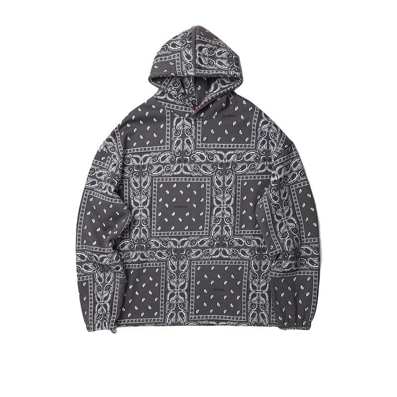 2021 Designer Clothing Mens Oversized Bandana Hoodies Loose Paisley