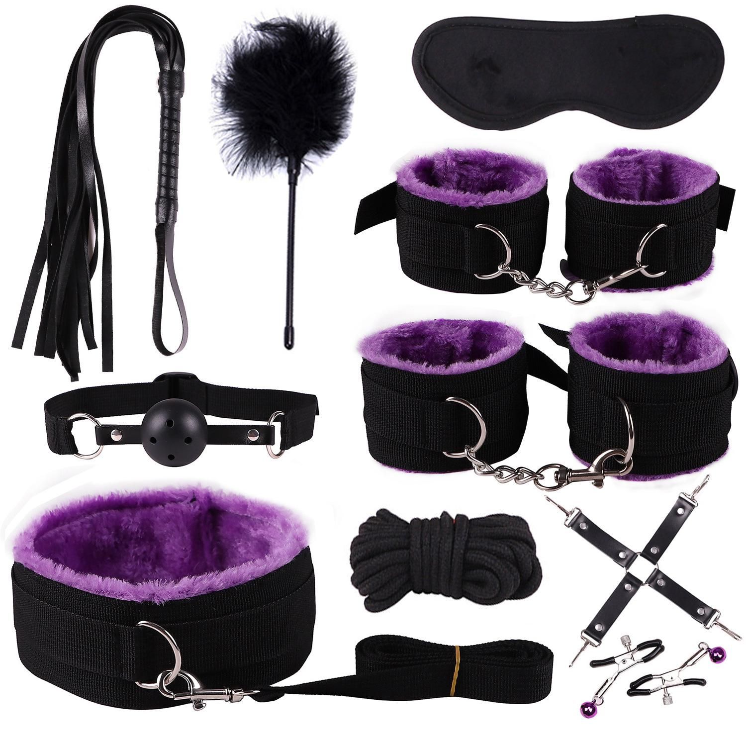 Nylon Bdsm Sexo Sexo Conjunto De Algemas Mamilas Braçadeiras Colarinho Gag Whip Corda Casais Brinquedos Sexuais Para Adultos Vixje De $270,49 DHgate