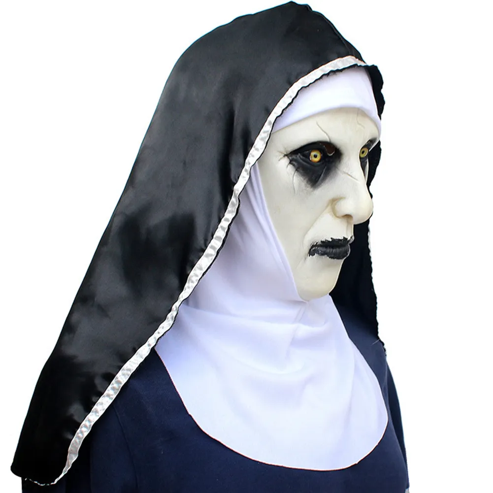 Masque La Nonne Avec Lumière Rouge - Latex, Pour Halloween, Cosplay Horreur - 2