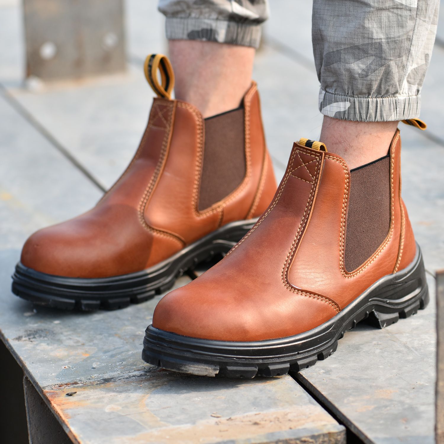 Safetoe Hombres impermeables botas seguridad con tapa de punta de acero, zapatos de seguridad