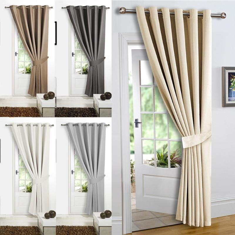 Modern Insulated Thick Thermal Precision Warmth Blackout Door Curtains