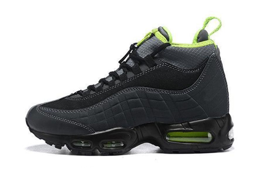 nike air max 95 Negro Oscuro Loden Verde Impermeable 95s chaussures Zapatillas altas para correr