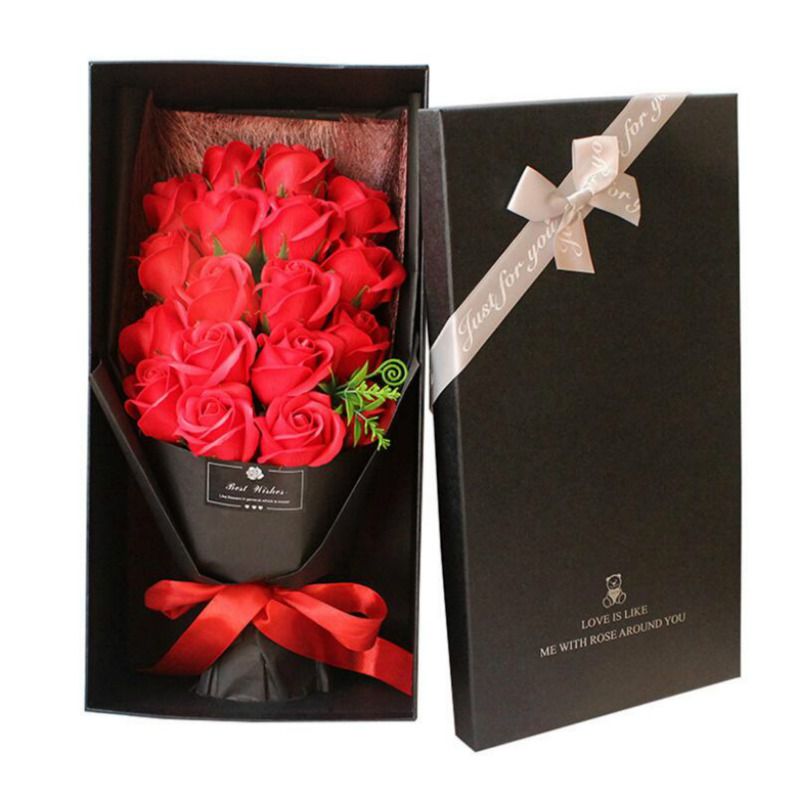 Style 4: Rose mit Geschenk-Box