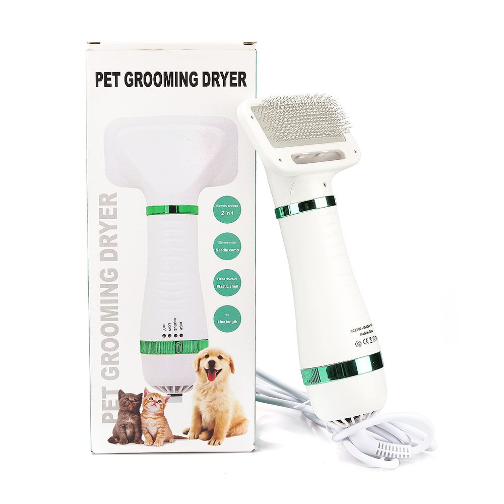 Compra Secador De Pelo Para Mascotas Portátil Y Tranquilo 2 En 1 Soplador  De Aseo Para Mascotas Con Cepillo Slicker Para Perros Pequeños Y Medianos Y  Gatos Barato | Entrega Rápida Y