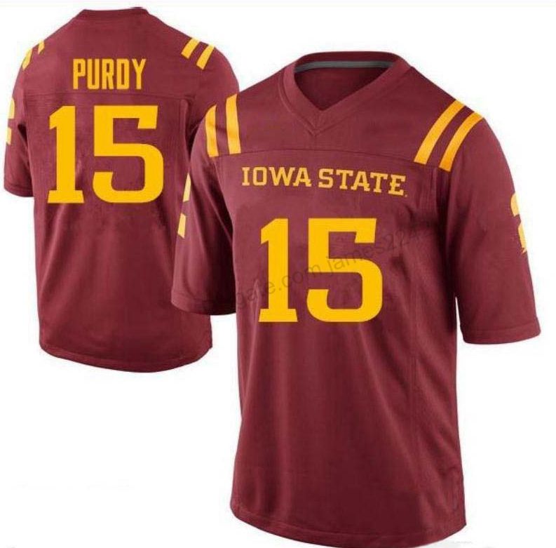2020 Cheap Custom Iowa State Cyclones 15 Brock Purdy Football Jersey