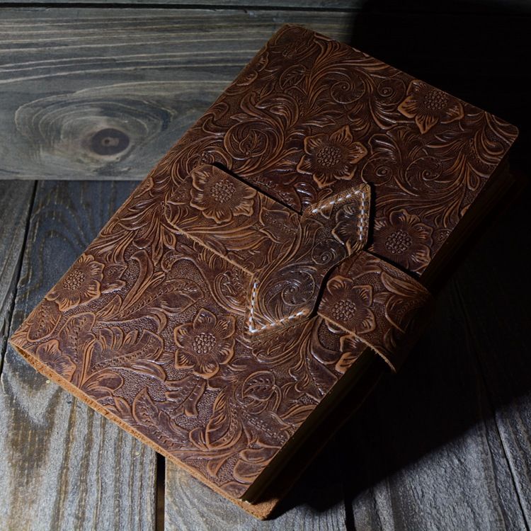 Office Handmade Leather Journal Leather Notebook Diary Sketchbook YI 
