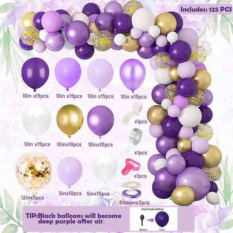 125pcs Purple