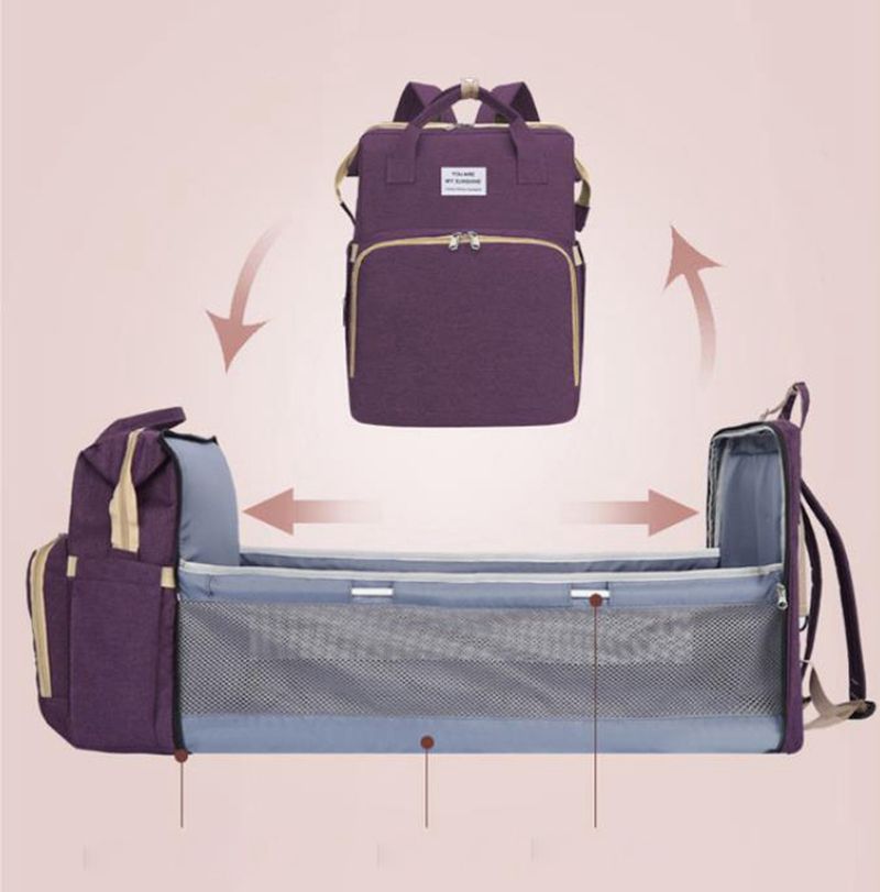 Compra Bolsa De Pañales Cuna Multifuncional Cama Mamá Mochilas Portátil Bebé  Nappy Mochila Viaje Tienda Bolso Back Pack Maternity Baby Care DW5962  Barato | Entrega Rápida Y Calidad | Es.Dhgate
