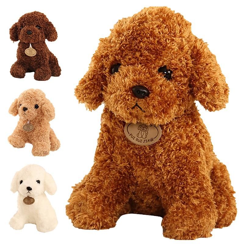 Christmas Decorations 18/25cm Dog Poodle Plush Toy Cute Animal Doll Children For Gift Kids