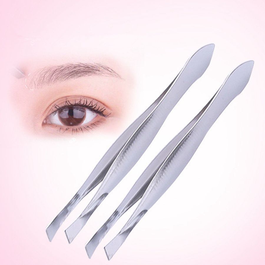 Stainless Steel Bevel Eyebrow Clip Stainless Steel Eyebrow Tweezers