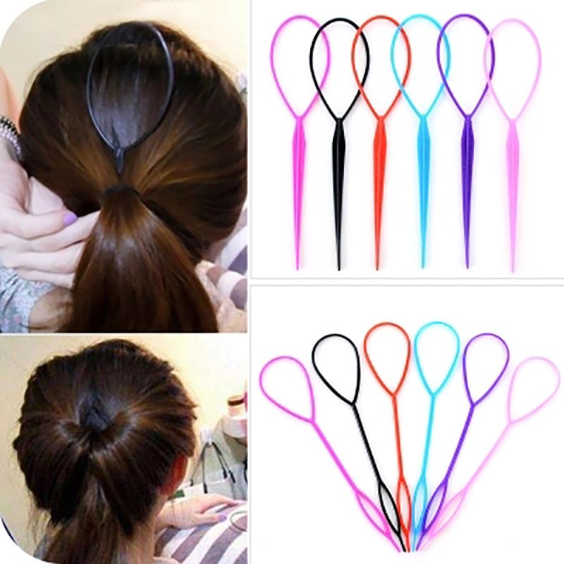 Plastic Hair Loop Styling Tool Ponytail Bun Maker Clip Hair Braid Accessories For Women Hairstyles Plastic Hair Loop Styling Tool Ponytail Bun Maker Clip Hair Braid Accessories For Women Hairstyles
