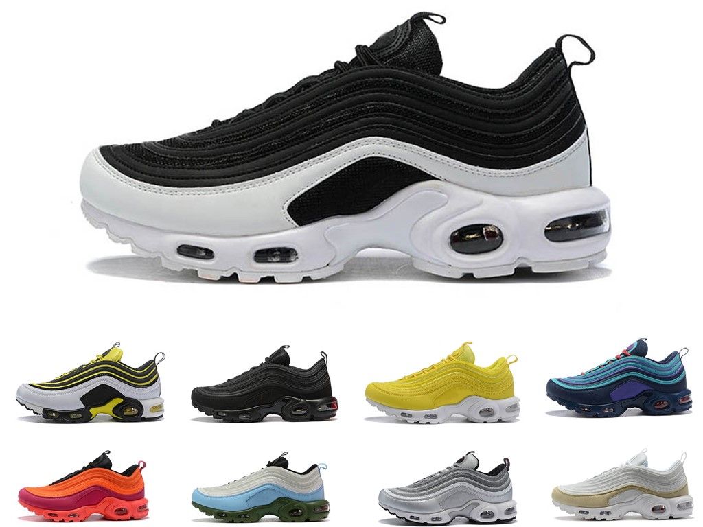 Acheter 2019 New Max 97 TN Plus Chaussures De Plein Air Femmes Hommes Noir Jaune Champagne Or Baskets Baskets Chaussure TN Running Sport Taille 36 45 De 2,15 € Du Goodsneakers350 | Fr.DHgate.Com