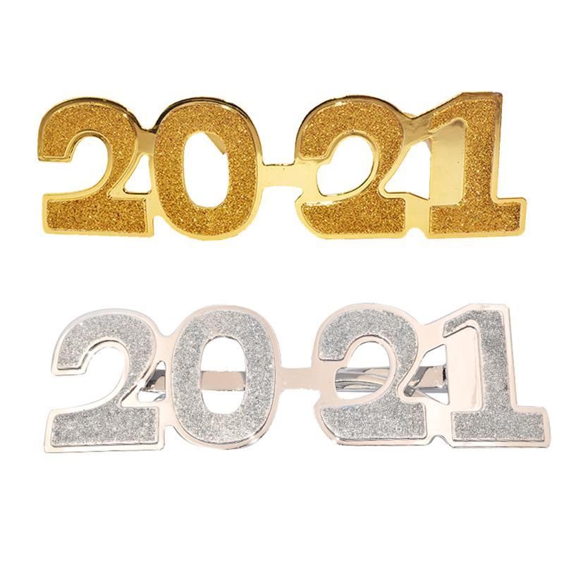 2/Photo Props 2021 New Years Eve Glasses Frames Creative Spectacles Party Supplies Party Costume