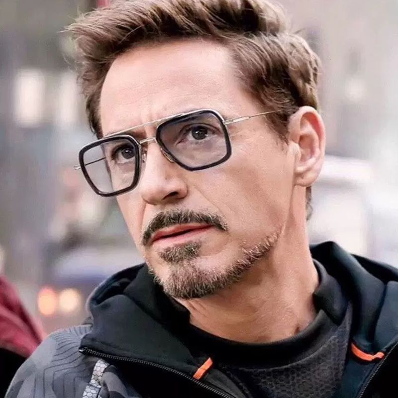Hierro Tony Stark gafas de sol de los hombres 006 gafas de estilo retro  Robert Downey JR Tom Sun Spider Man Edith con caja Marca