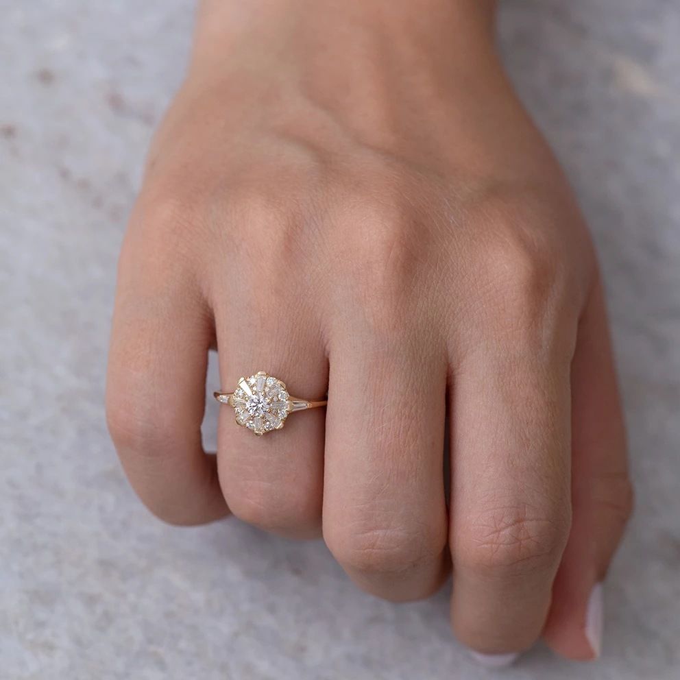 14k الذهب Fl 2 قيراط خاتم الماس للمرأة الجميلة خواتم دي Bizuteria الأحجار الكريمة 14k الماس والذهب داينتي Cirle مجوهرات صندوق خاتم Q1113 2021 من Musuo08 92 52ر س موبايل Dhgate