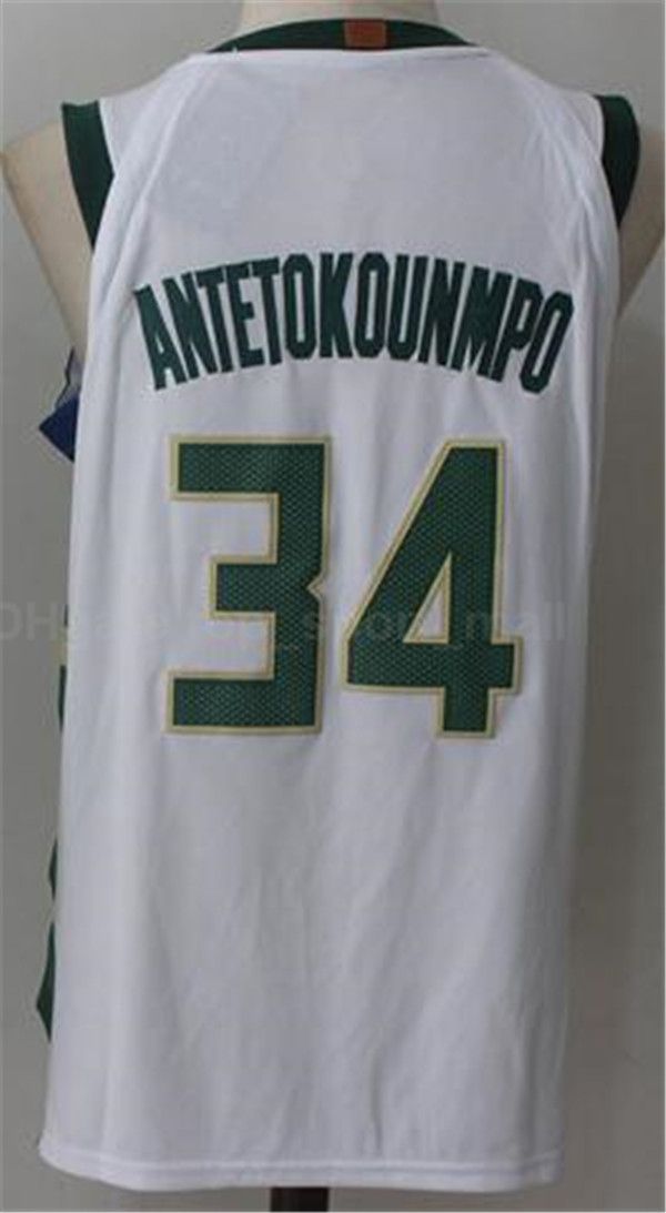 NBA_ Men Basketball Giannis Antetokounmpo Jersey 34 Khris Middleton 22 All  Stitched Team White Blue Green Black Color For Sport''nba''jerseys 