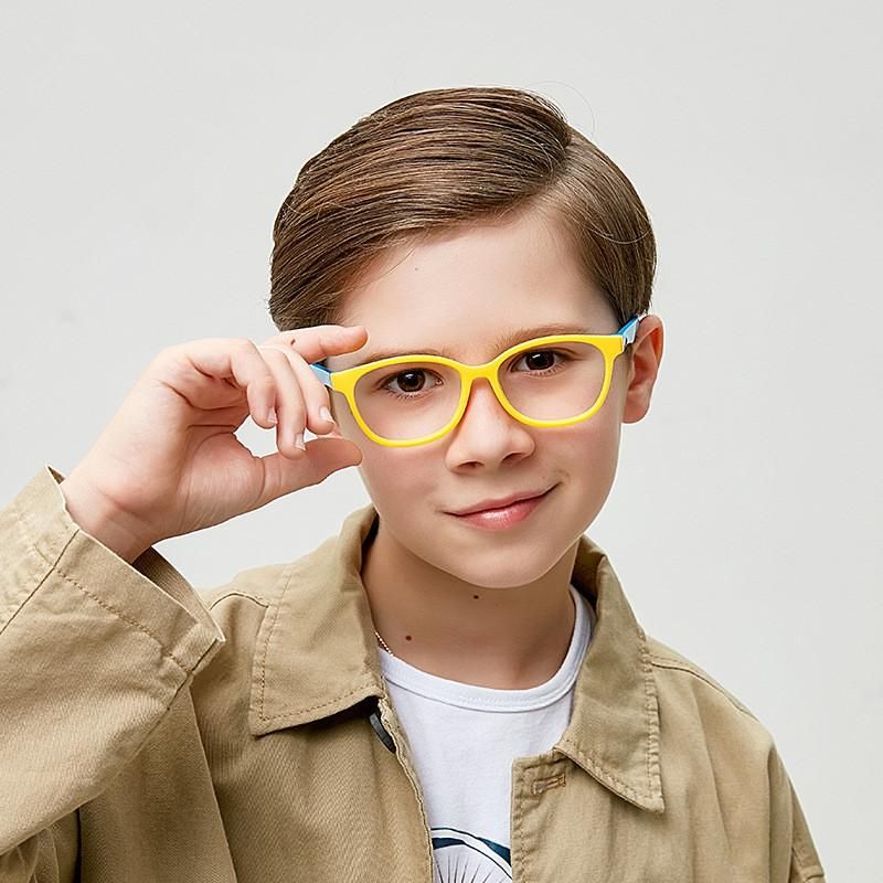 Acheter Cadres De Lunettes De Soleil Mode 21 Verres Douces En Silicone Pour Bebe Garcon Boy Anti Blue Ray Lens Protecteur Des Yeux Enfants Verre Cadre Cadre Lunettes Clair De 12 55