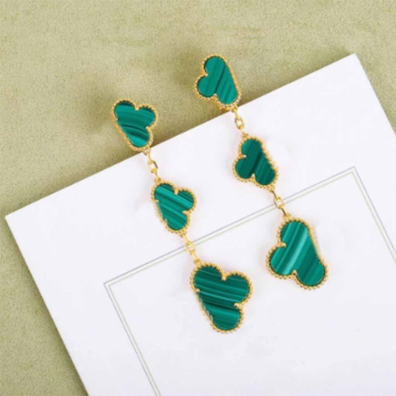 3 clovers drop earrings