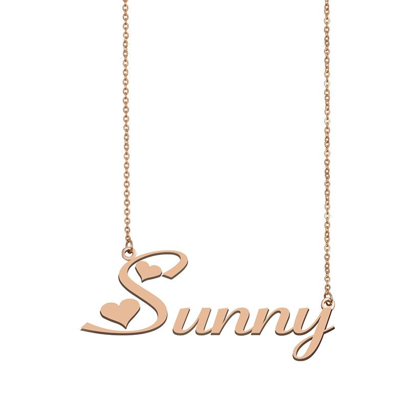 Sunny Name Necklace Custom Nameplate 