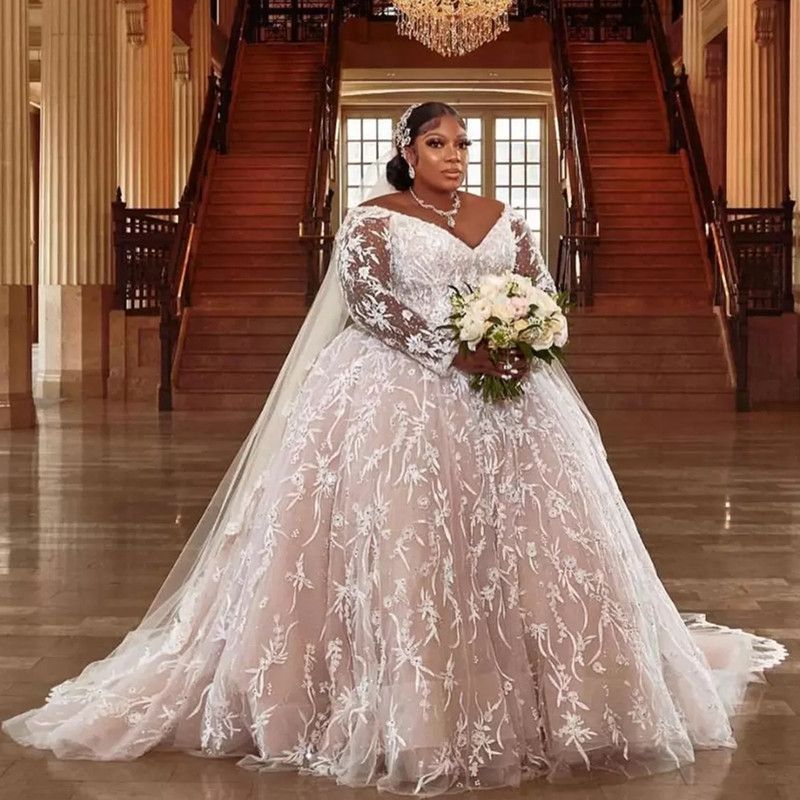 Plus Size Wedding Dresses Long Sleeves 