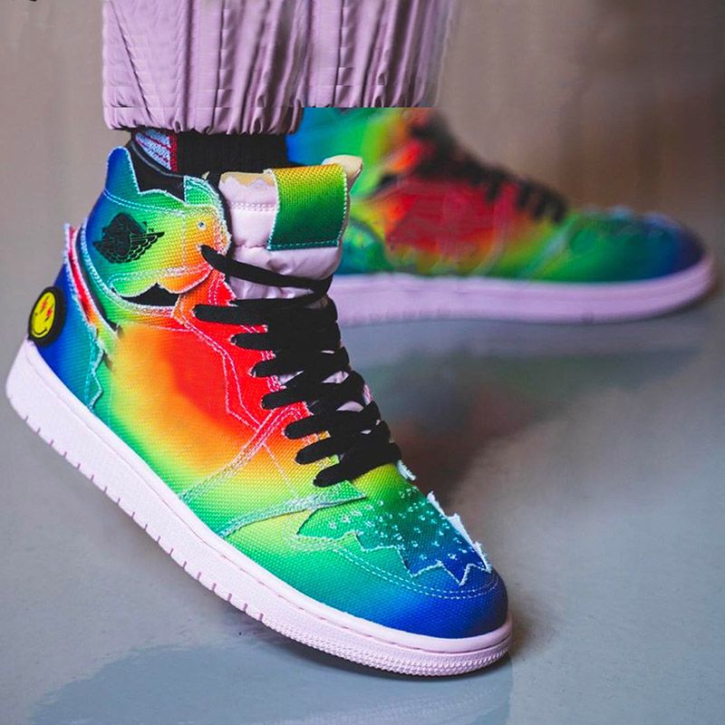 Acquistare DC3481 900 J Balvin X 1 High Og Scarpe Da Basket Multicolore  Rainbow Tie Dye 2020 Nuovo Autentico 1S Mens Sneakers Sportivi Con Scatola  Economico | Consegna Veloce E Qualità | It.Dhgate