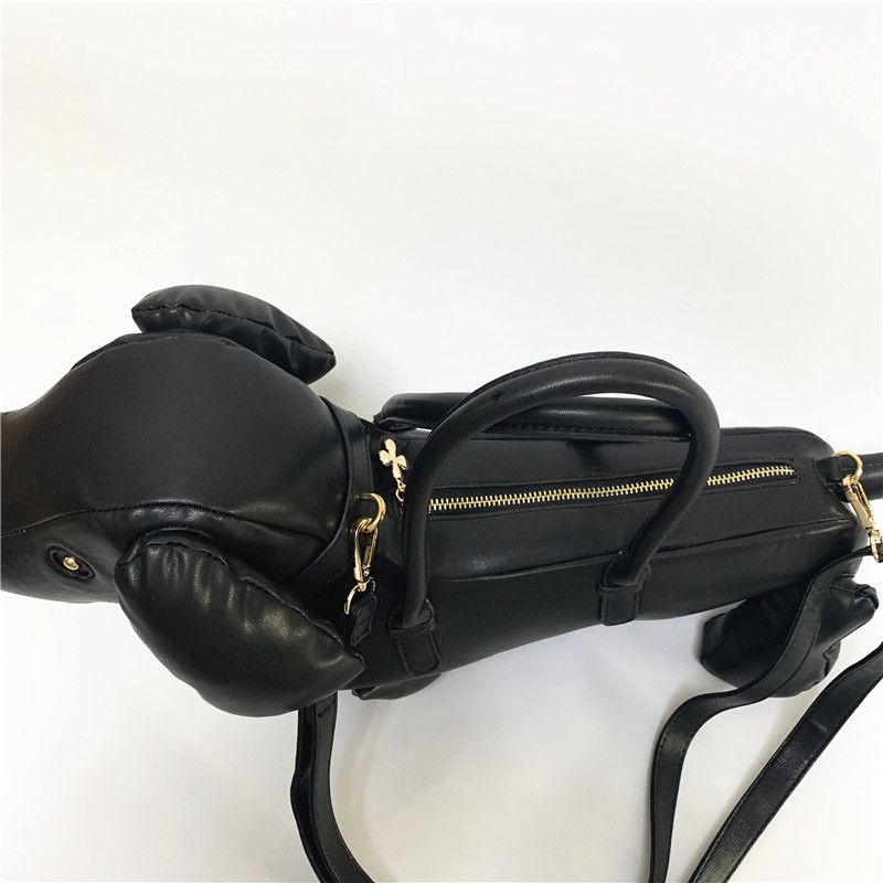 Source 2022 Shenglu Designs Unique Dog Shape Lady Creative Black handbag  Personality Bag Fashion Cartoon Cute Puppy Girlish Purse on m.