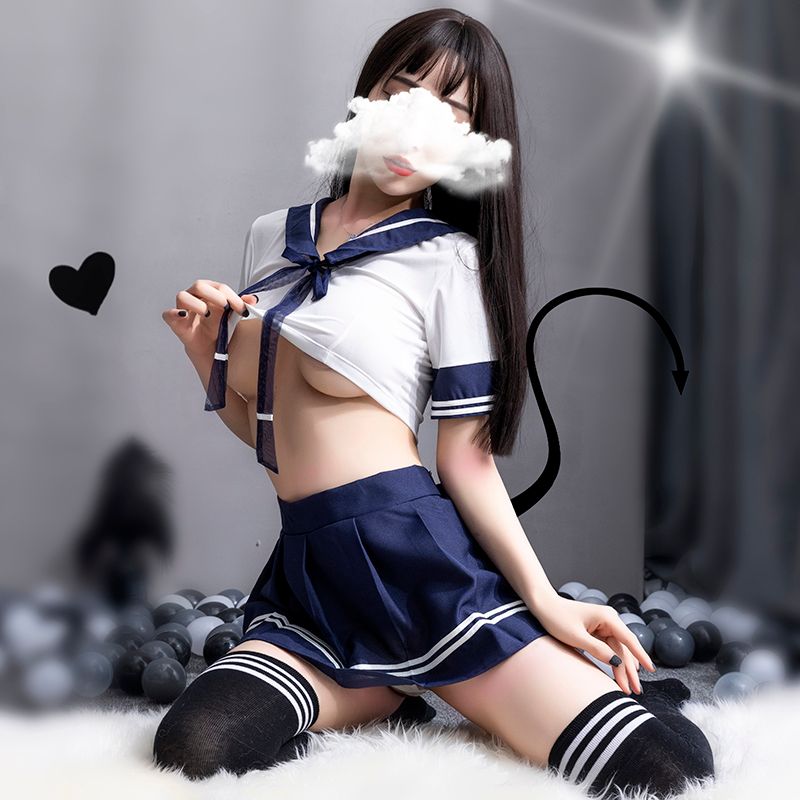 Buy Sexy Schoolgirl Costume School Girl Lingerie for Women Naughty Anime  Cosplay Outfit Tie Up Shirt Pleated Mini Skirt Online at desertcartINDIA