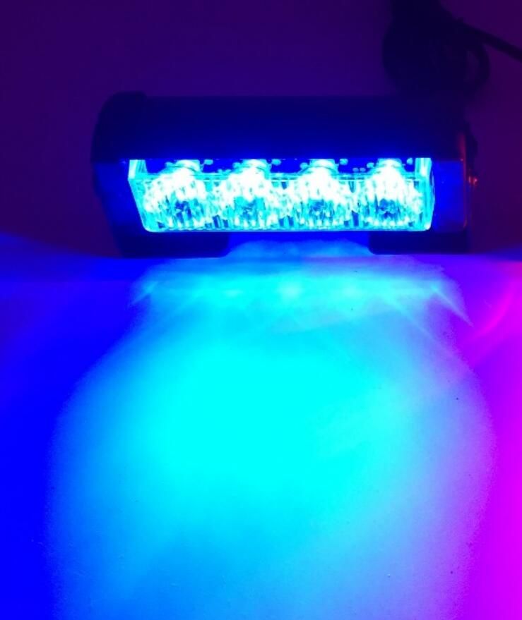 2 x 4LED blauw licht