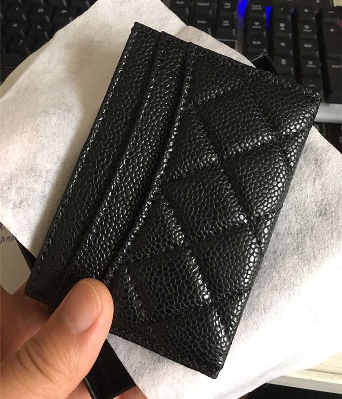 womens black leather card holder