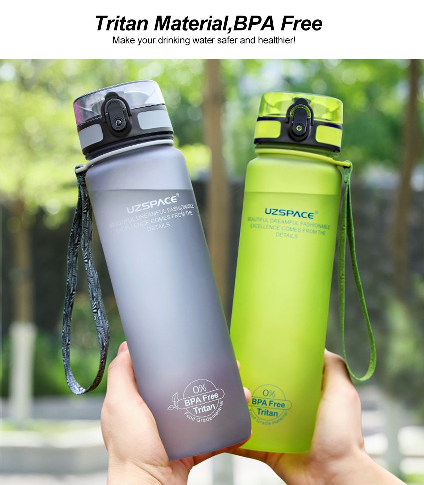 Details about   Water Bottles 500/1000ml Bpa Free Shaker Outdoor Sport Drink Bottle Portable 
