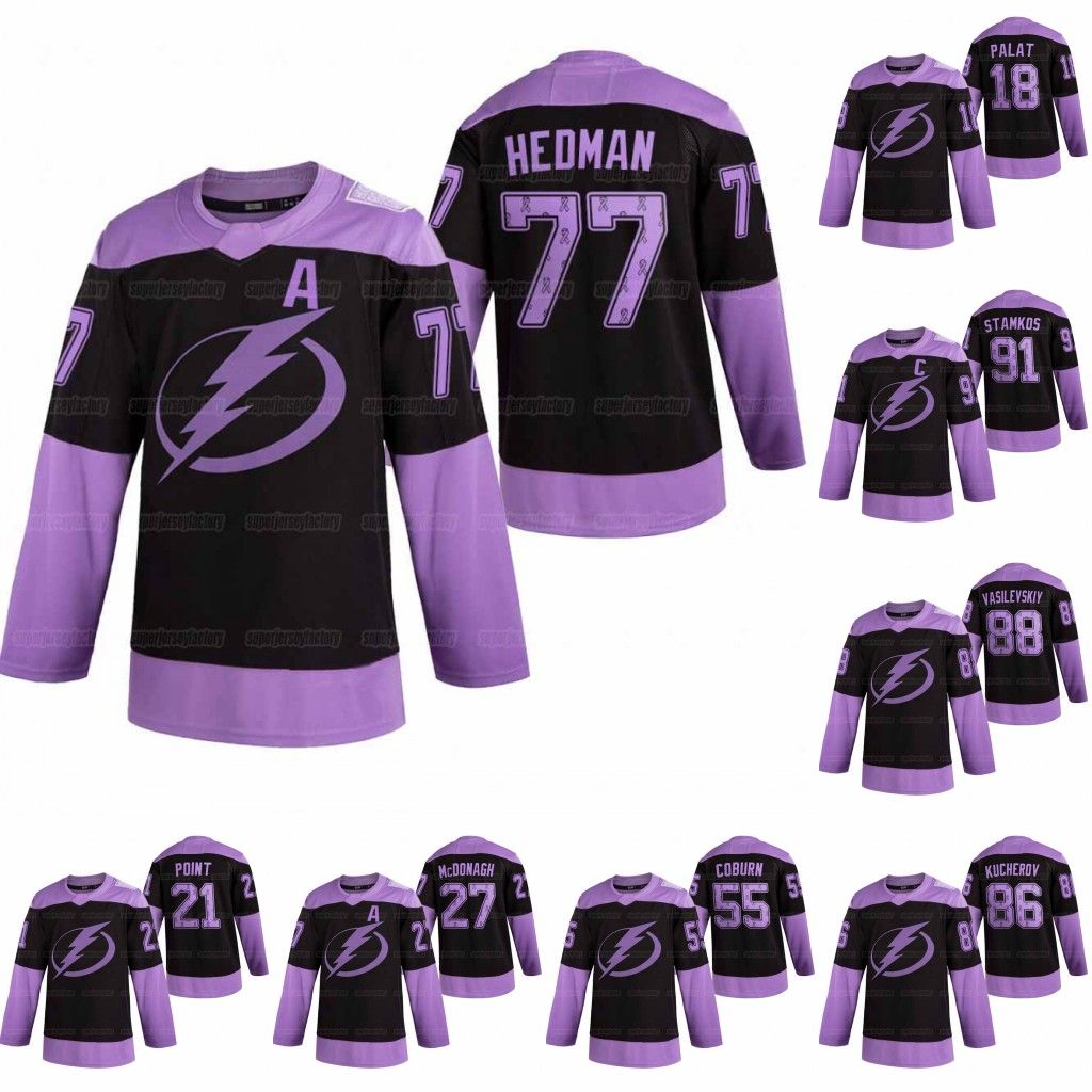 2020 Tampa Bay Lightning 2021 Fights Cancer Jersey Victor Hedman Nikita