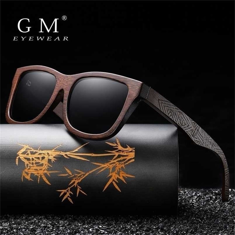 GM-gafas sol bambú Naturallentes sol polarizad GM-gafas sol bambú Naturallentes sol polarizad