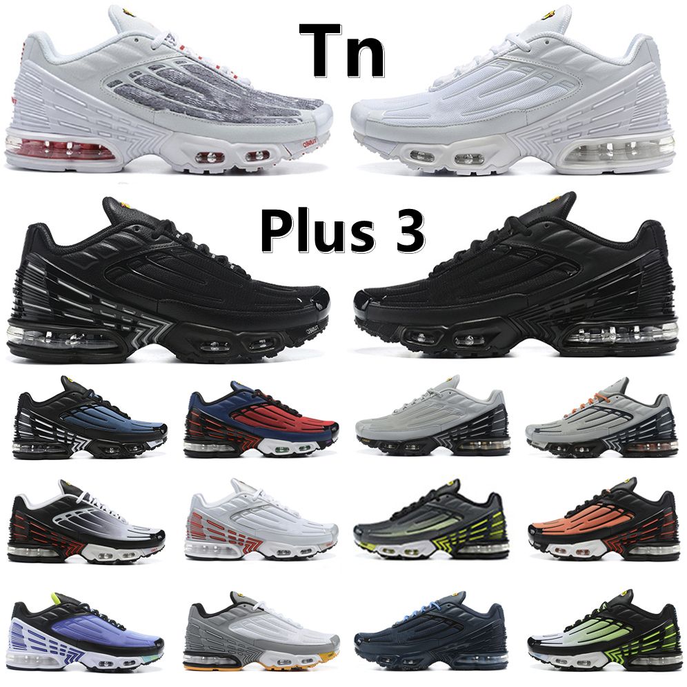 Nike Air Max tn Plus 3 moda ObsidianIII hombres zapatillas tn3 triple blanco negro