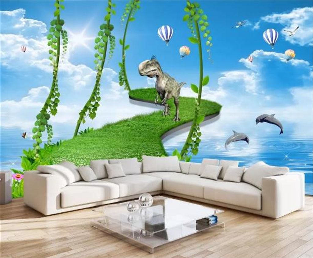 Custom Any Size 3d Wallpaper Childrens Room 3d Happy Paradise Living Room Tv Background Bound Wall Painting Wallpaper From Beautyok1 35 12 Dhgate Com