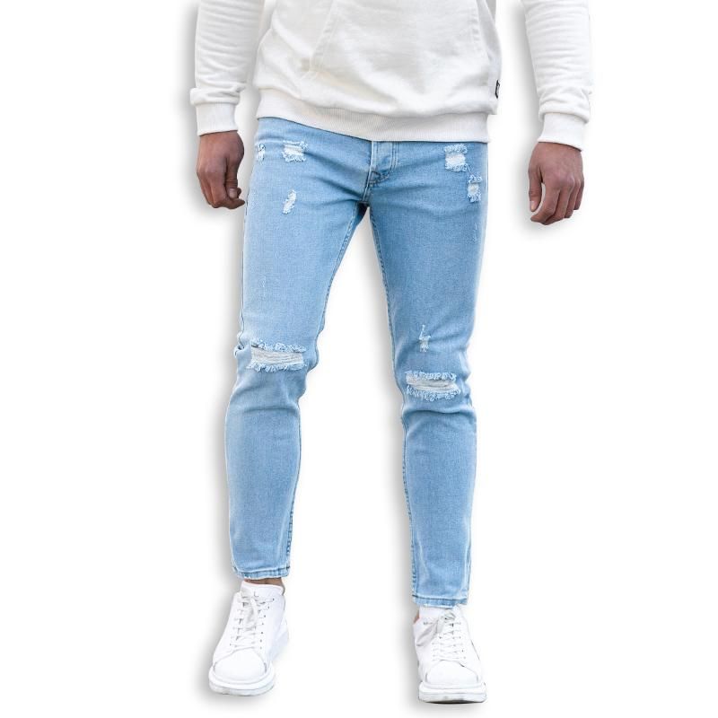 Mens Jeans Casual 100% Cotton Denim Men 