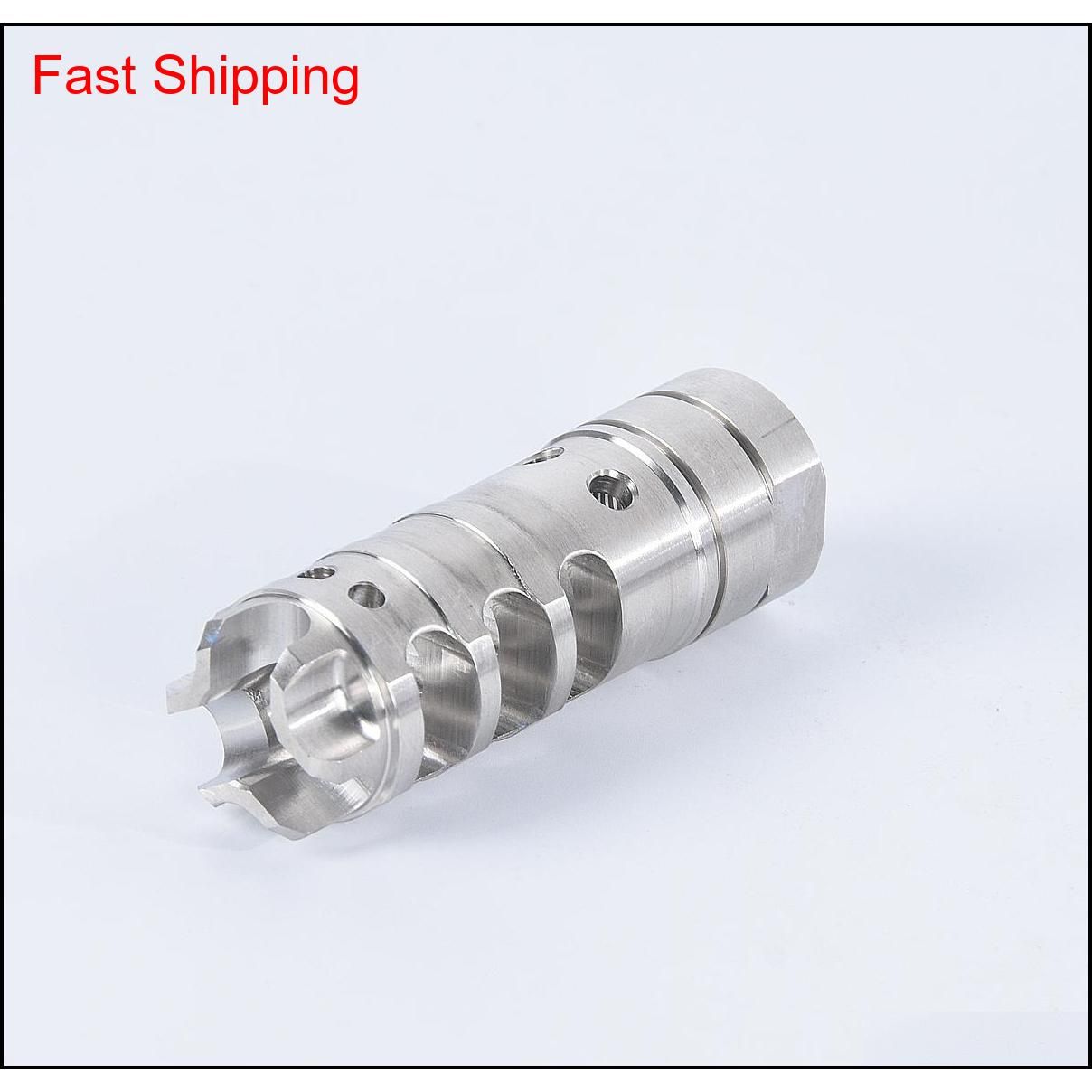 2021 Stainless Steel .223/5.56 Muzzle Brake Pressure Reducer With 1/2X28Unef Thread Jam Nut