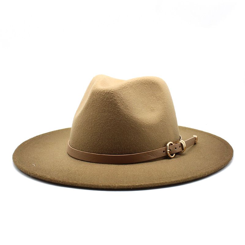 Color mezclado jazz sombrero mujer sombrero gorro sombrero de cowboy 