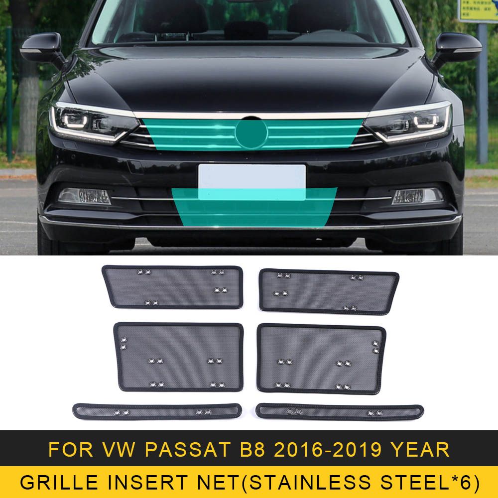 Para Volkswagen VW Passat B8 2016-2019 Accesorios para el delantero de la parrilla de