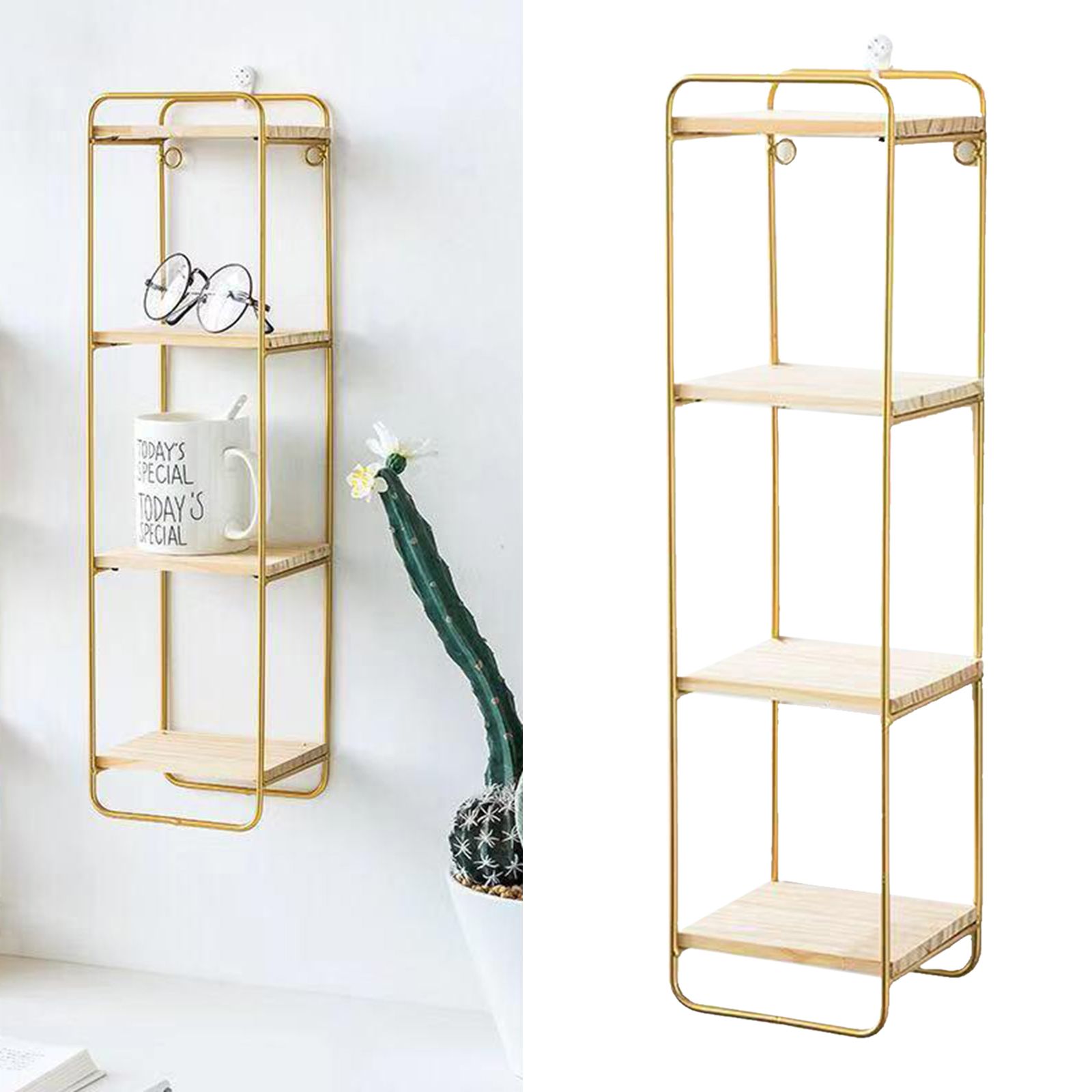 2021 Wall Mounted Wrought Iron Shelves Storage Organizer For Wall