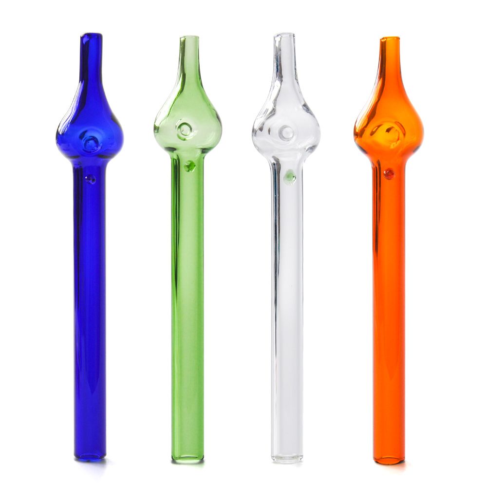 2021 6inches Glass Pipe Straw Glass Smoking Pipe Water Pipes